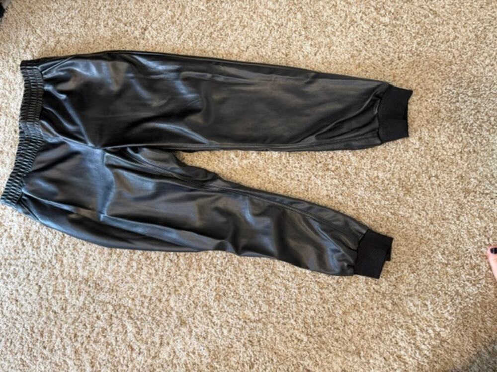 RD Style Faux Leather Joggers Large